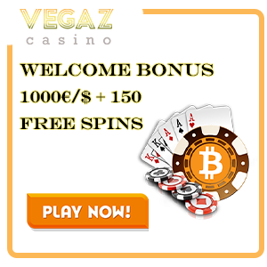 Vegaz Casino welcome bonus Offer