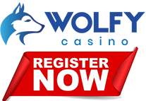 Wolfy Casino Register Now Button