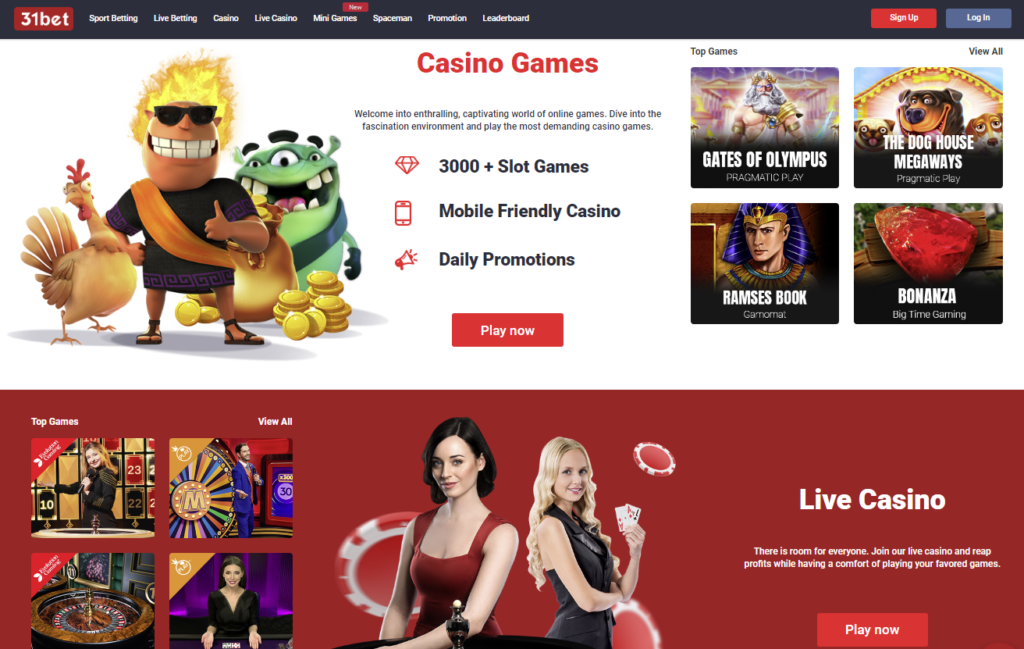 31Bet Casino Games