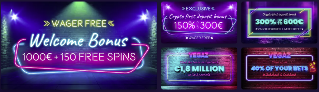 Vegaz Casino Welcome Bonus & Promotions