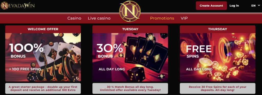 NevadaWin Casino Promotions