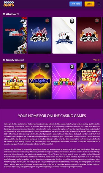SuperSlots Video Poker Casino
