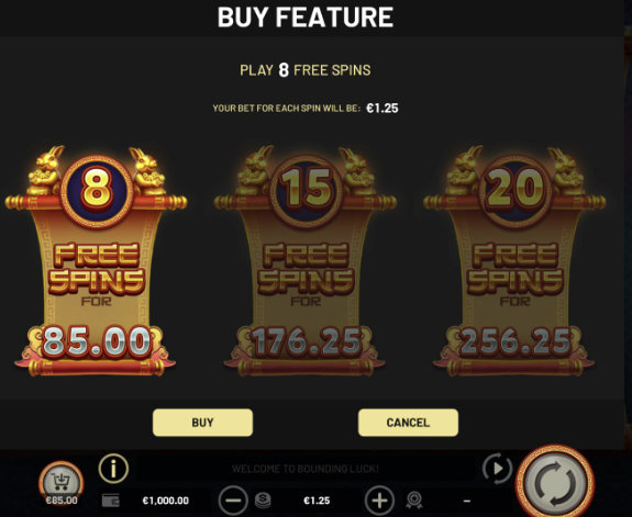 Bounding Luck Slot Features