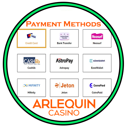Arlequin Casino Payment Methods